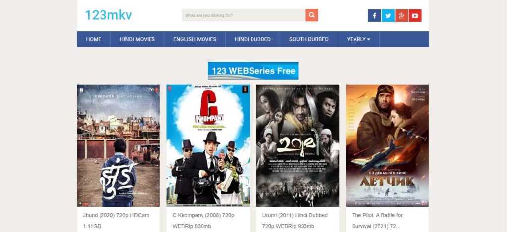 123mkv 2022 Full Movie Download in Dual Audio 480p, 720p, 1080p Website