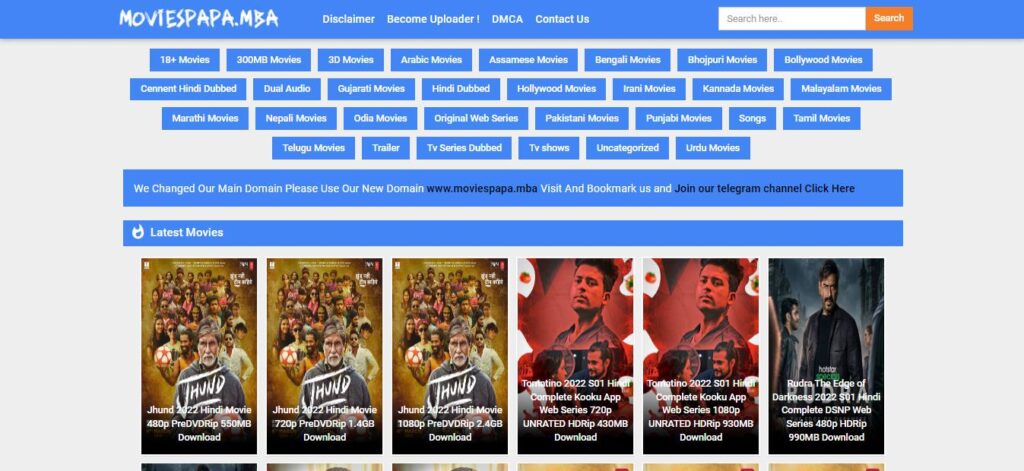 Moviespapa 2022 Full Movie Download in Dual Audio 480p,720p,1080p Website