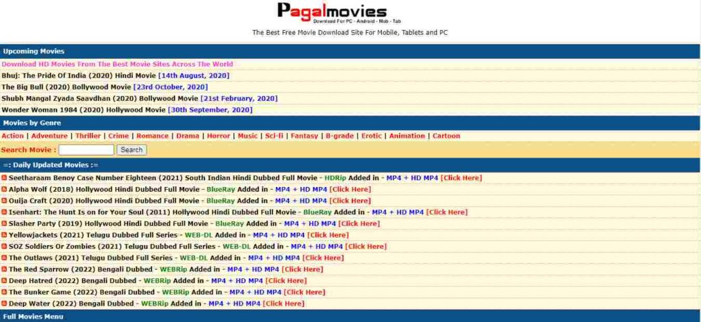 Pagalworld: Bollywood and Hollywood Full movie Download in Dual Audio 480p, 720p, 1080p