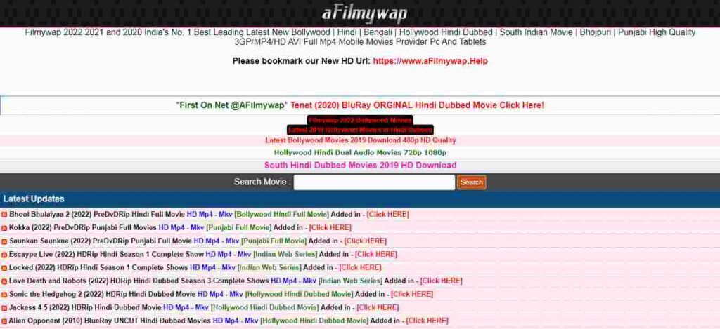 aFilmywap: Bollywood and Hollywood Full movie Download in Dual Audio 480p, 720p, 1080p